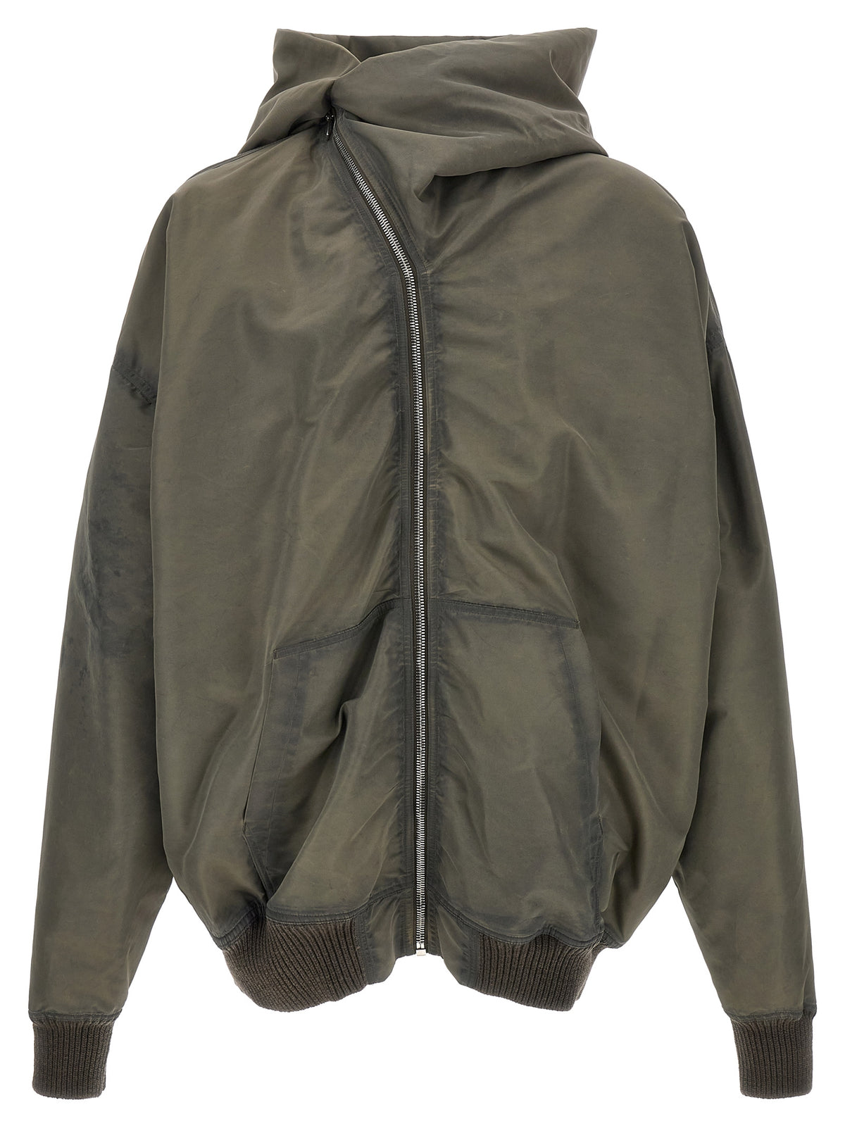 Rick Owens Gray Nylon Shell Jacket
