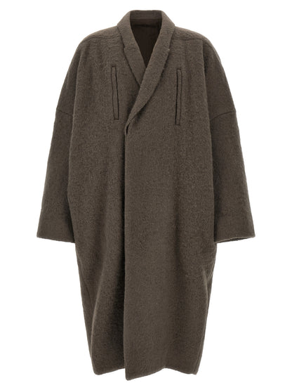 Rick Owens Gray Marabou Coat