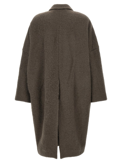 Rick Owens Gray Marabou Coat