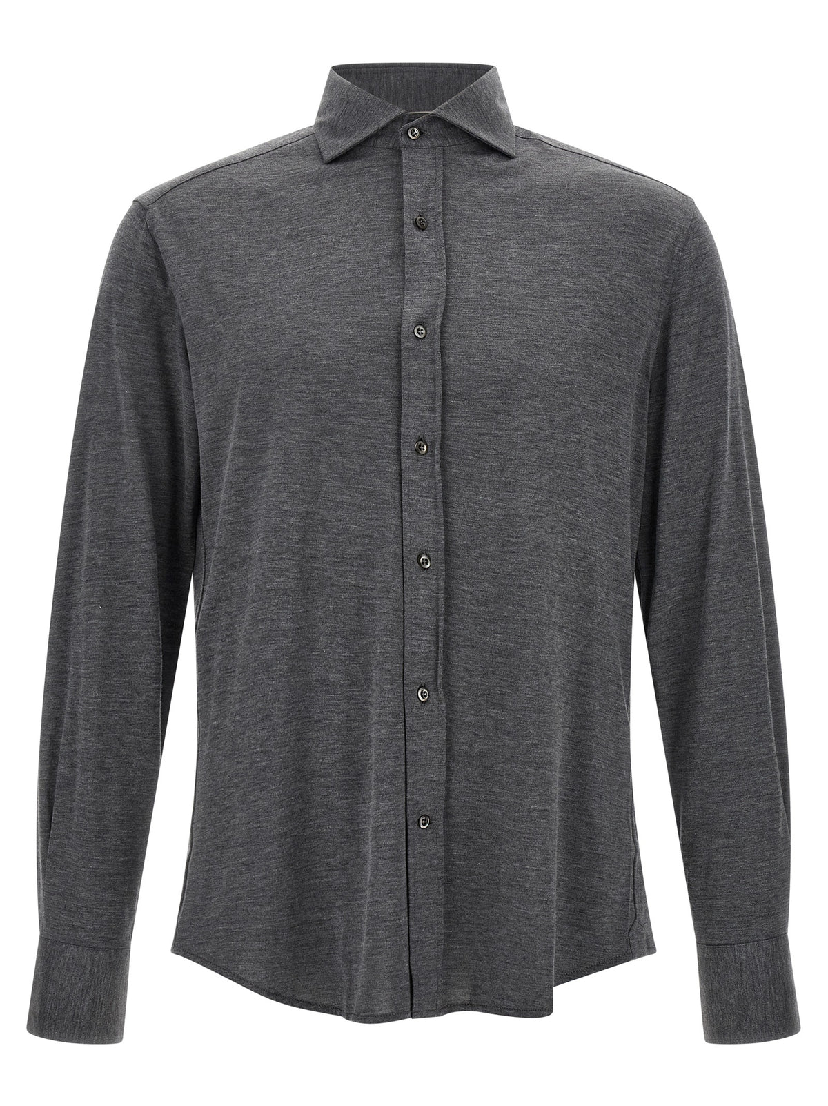 Brunello Cucinelli Gray Silk Blouse