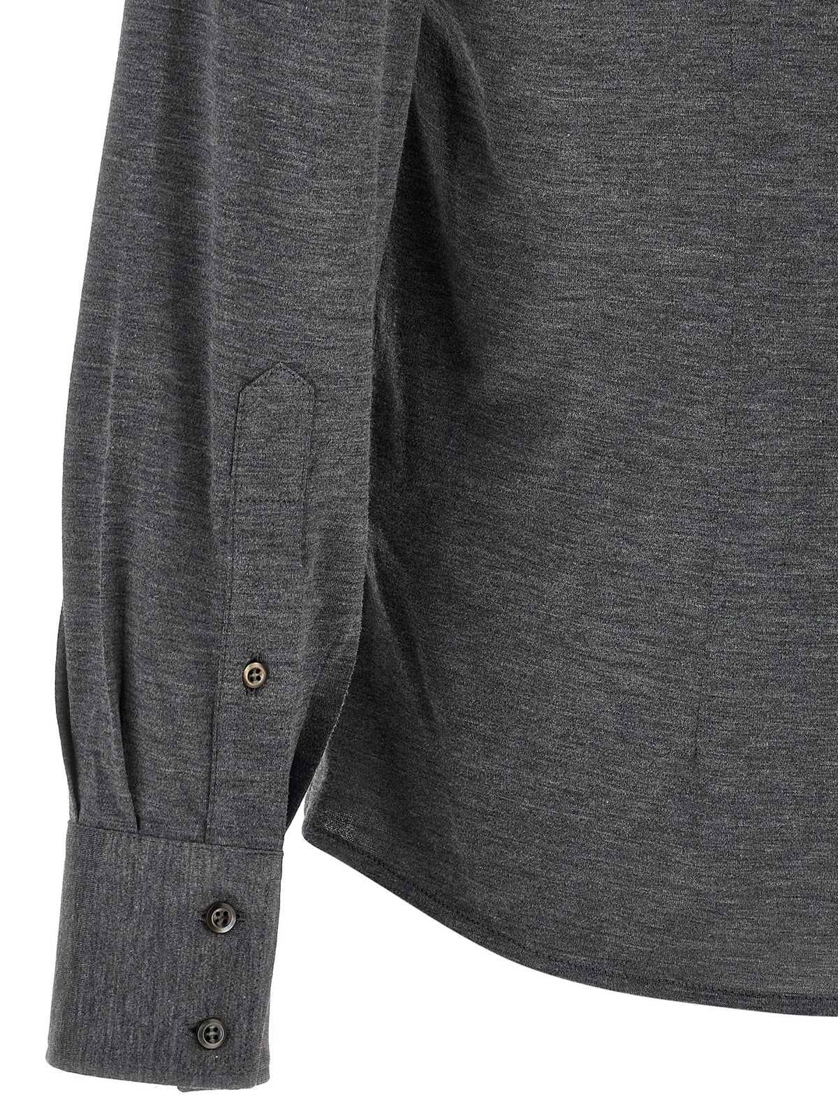 Brunello Cucinelli Gray Silk Blouse