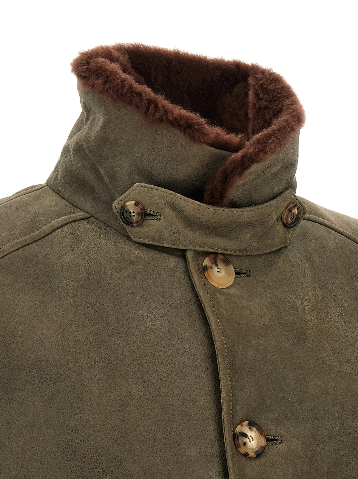Brunello Cucinelli Bicolor Lamb Leather Leather Jacket