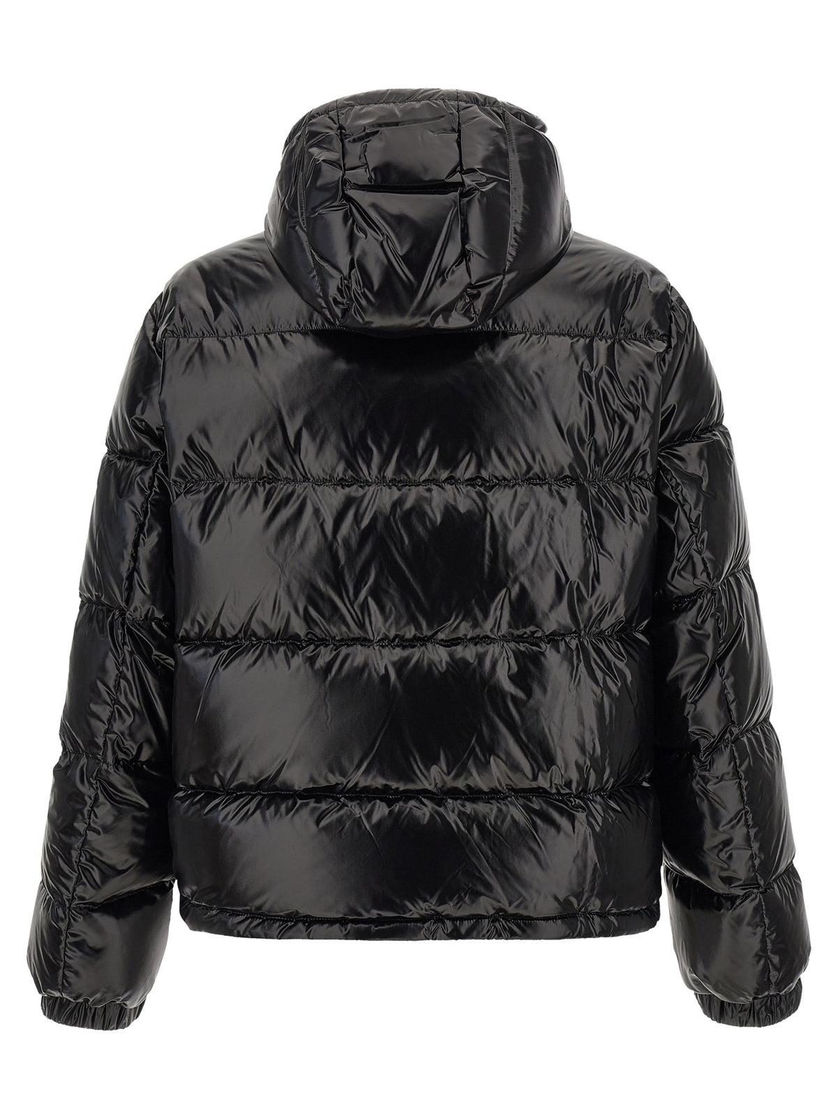 Versace Black Nylon Full-Length Jacket