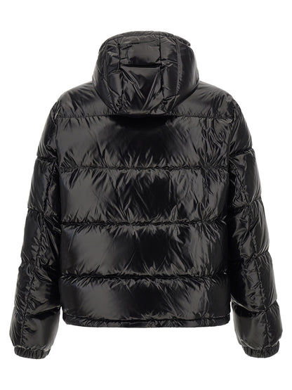 Versace Black Nylon Full-Length Jacket