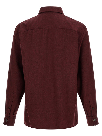 Brunello Cucinelli Bordeaux Virgin Wool Blouse