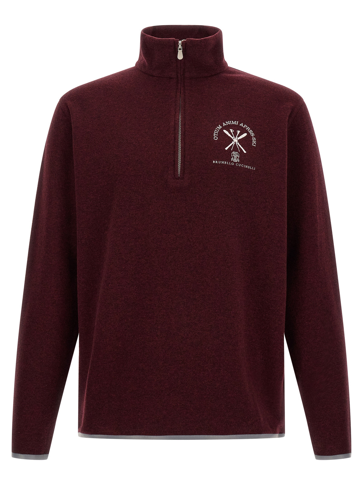 Brunello Cucinelli Bordeaux Cashmere Sweatshirt