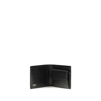 Fendi Black Calf Leather Bos Taurus Wallet