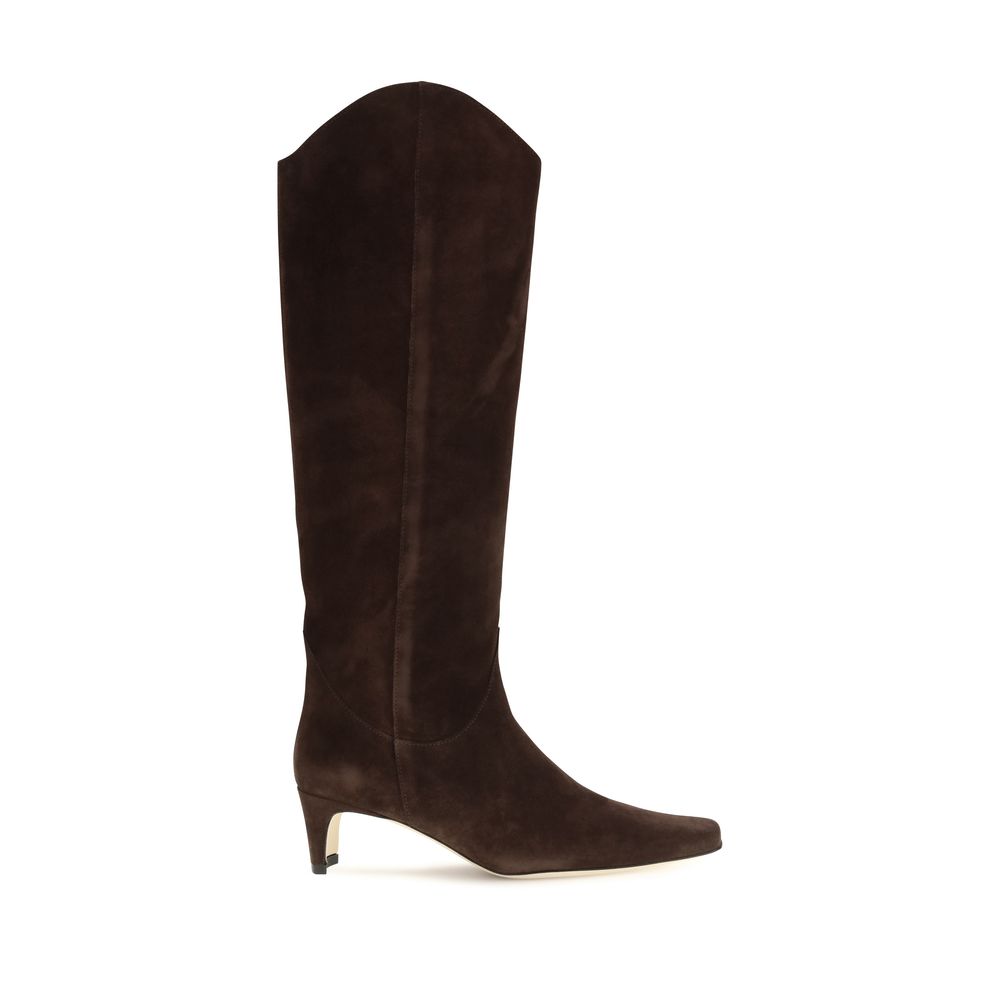 Staud Brown Calf Leather Bos Taurus High Heel Boots