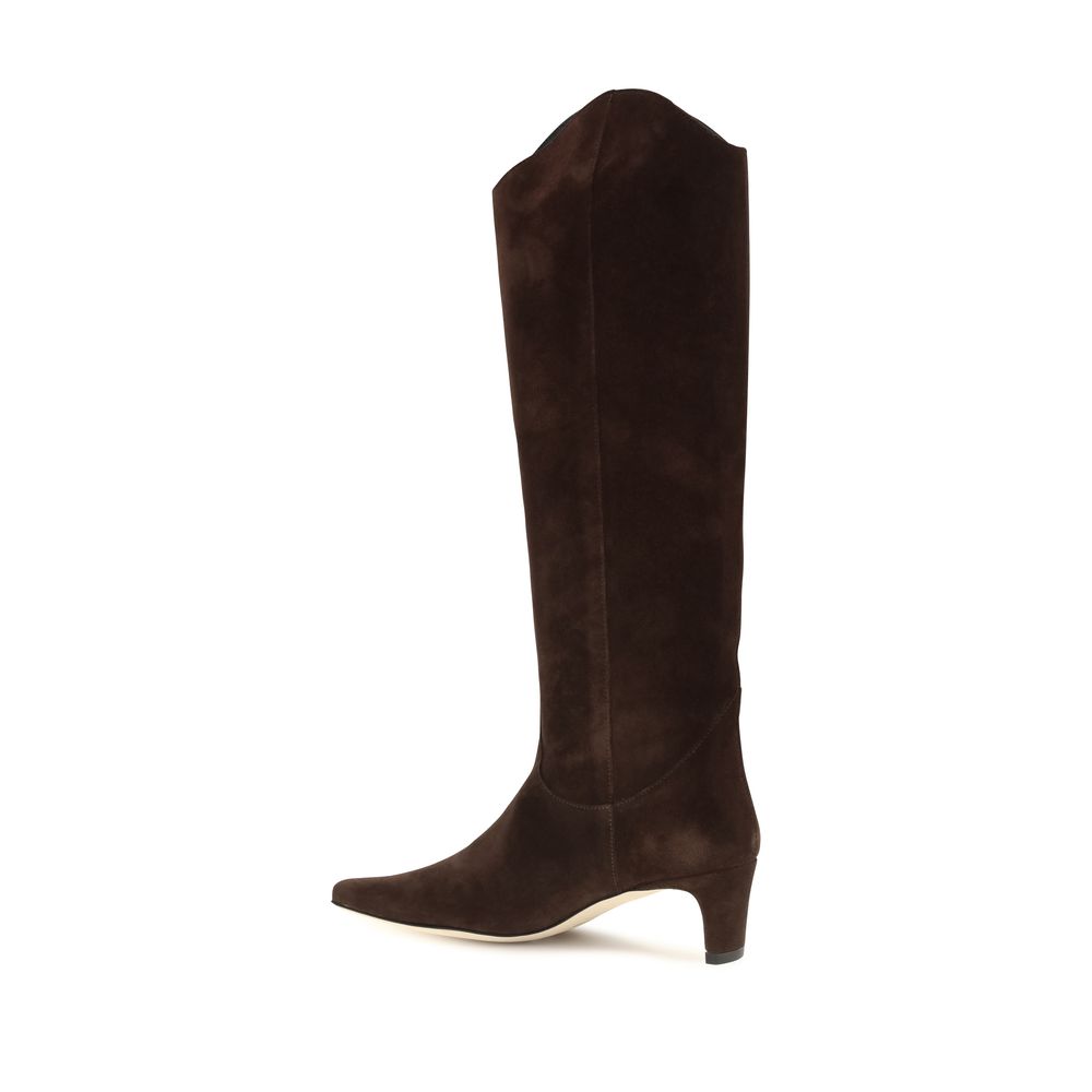 Staud Brown Calf Leather Bos Taurus High Heel Boots