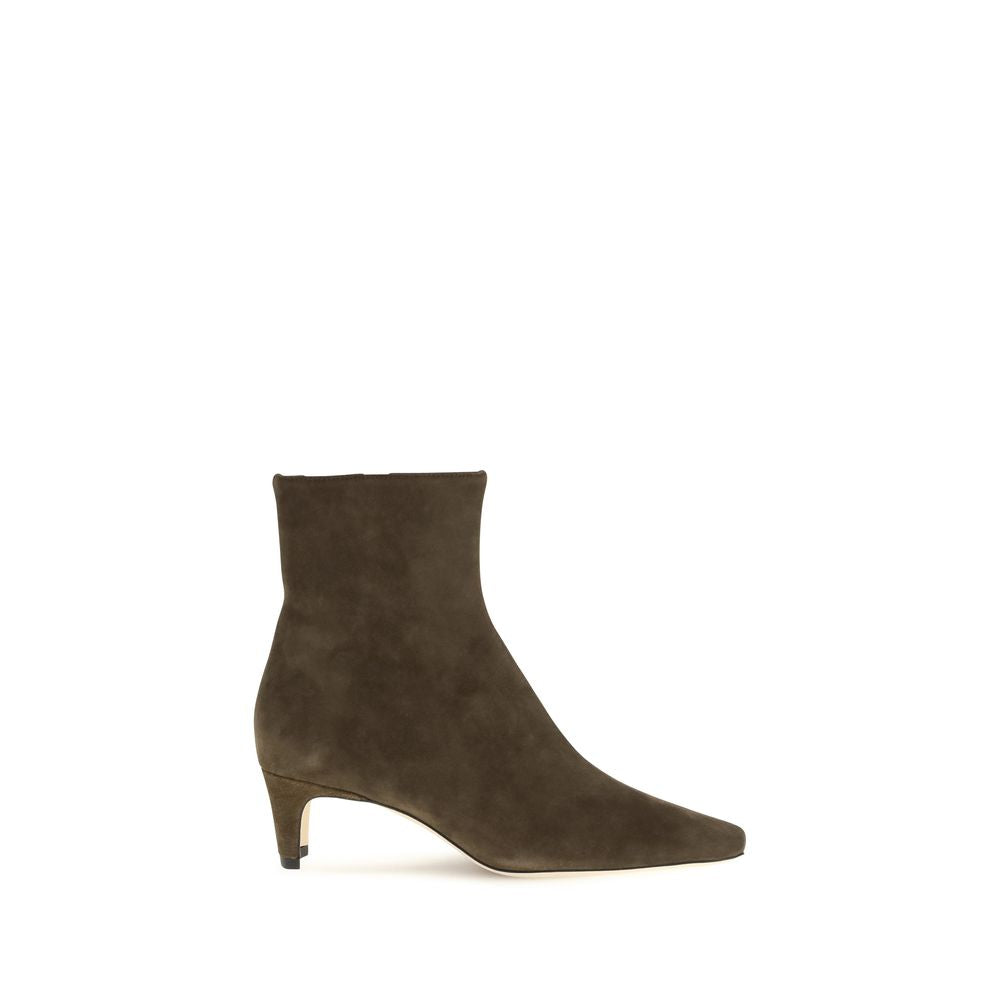 Staud Black Calf Leather Bos Taurus Ankle Boots