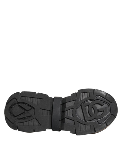 Dolce & Gabbana White Black Logo Airmaster Men Sneakers Shoes