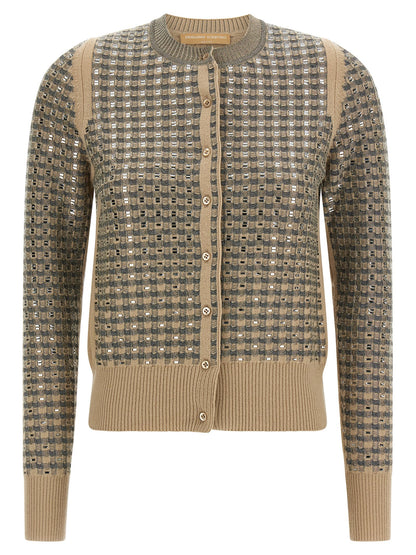 Ermanno Scervino Beige Virgin Wool Cardigan