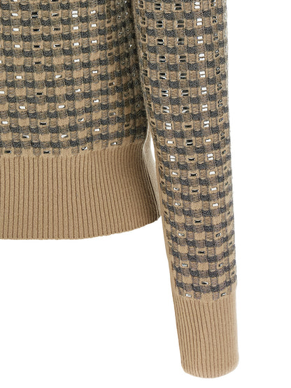 Ermanno Scervino Beige Virgin Wool Cardigan