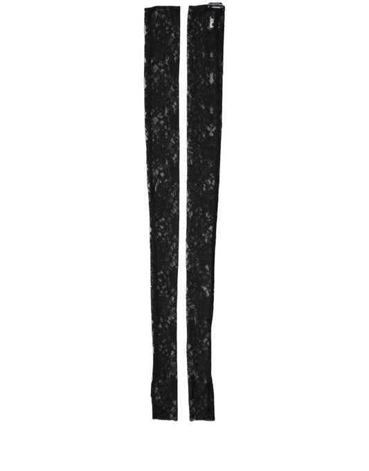 Gloves by Dolce & Gabbana for women in lace nylon & elastane black, patterned & floral showcases an distinguished silhouette, defined by its sophisticated gloves construction and elegant for a truly distinguished finish.