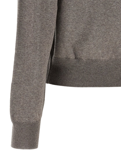 Maison Kitsuné Gray Wool Cardigan