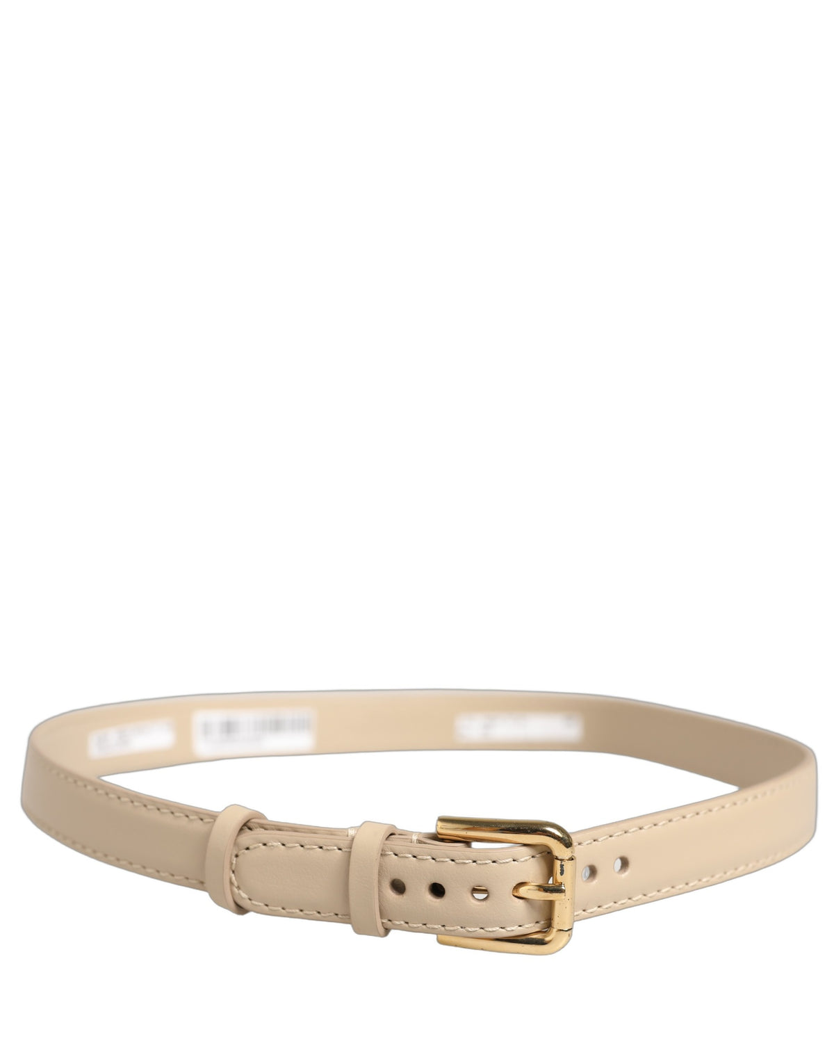 Dolce & Gabbana Embossed Leather Keychain - Beige Gold