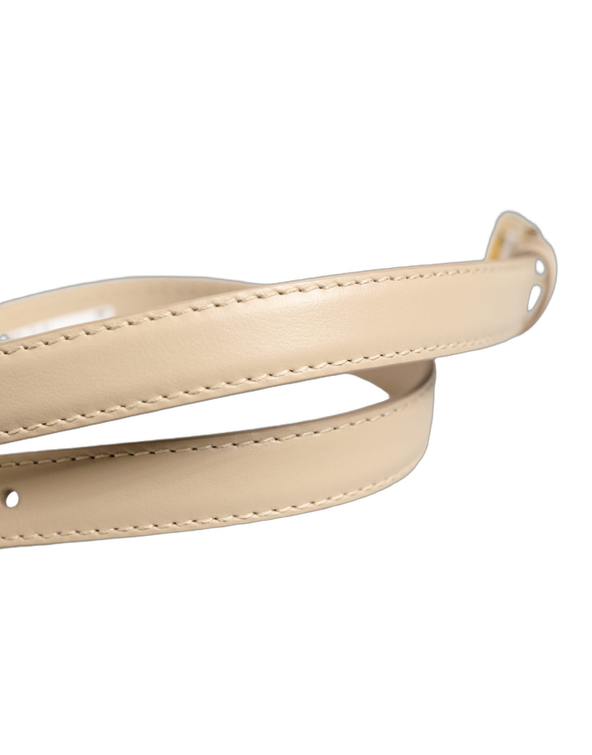 Dolce & Gabbana Embossed Leather Keychain - Beige Gold