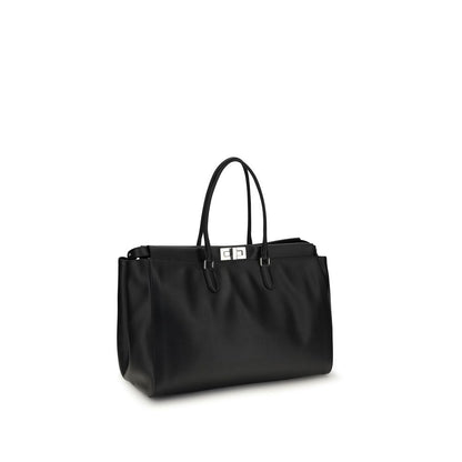 Fendi Black Calf Leather Bos Taurus Shoulder Bag