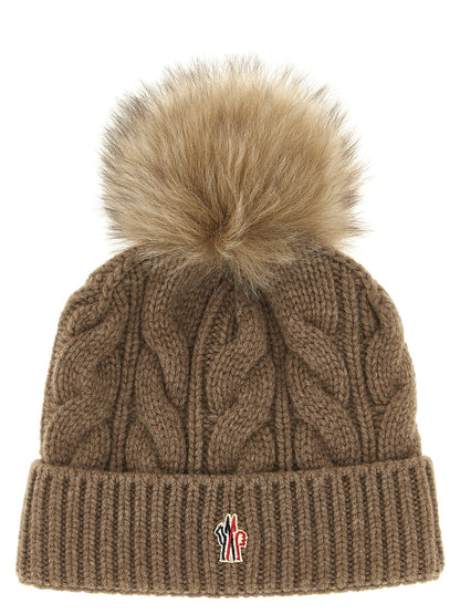 Moncler Grenoble Brown Virgin Wool Beanie