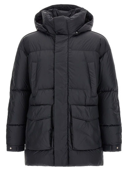 LAMINAR Black Polyamide Full-Length Jacket