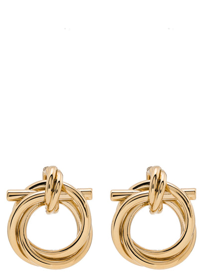Ferragamo Gold Brass Earrings