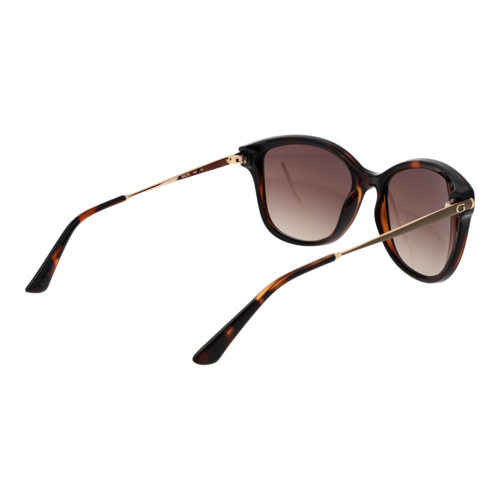 Sunglasses by Guess for women in cotton gradient & brown features an timeless butterfly full-rim frame design with brown coloured frame frames and category-3-dark-tint gradient lens for a timeless finish.