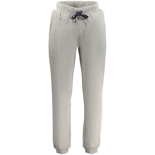 Joggers by North Sails for men in cotton gray presents a tailored silhouette, showcasing a tailored and long cut with a refined for a truly tailored aesthetic.