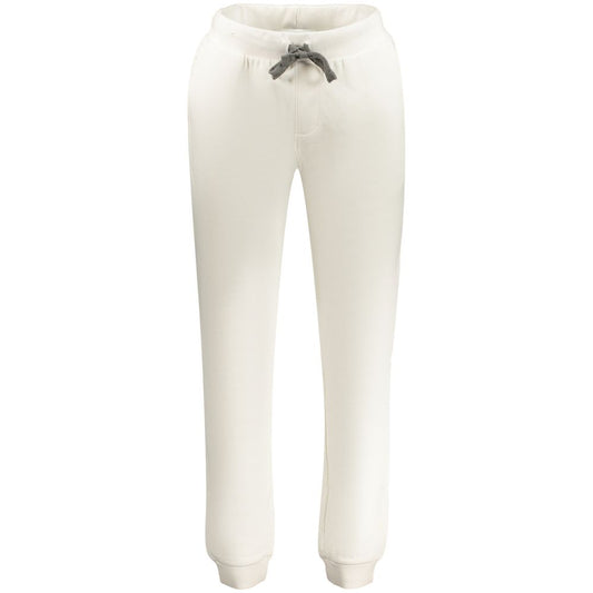 Joggers by North Sails for men in cotton white features an sartorial and long with a cut for a sartorial finish.
