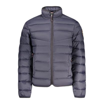 This Jacket by Napapijri for men in polyamide blue & signature showcases a magnificent silhouette, meticulously crafted with a distinctive and functional pockets for a magnificent finish.