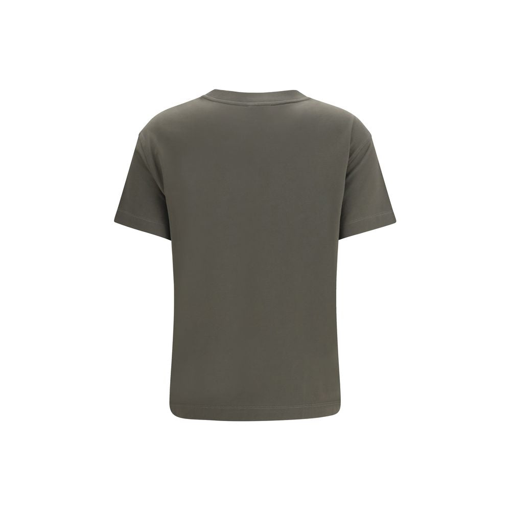 T-Shirt by Brunello Cucinelli for women in cotton bicolour showcases a chic silhouette, artfully detailed with a chic crew neckline and for a chic finish.
