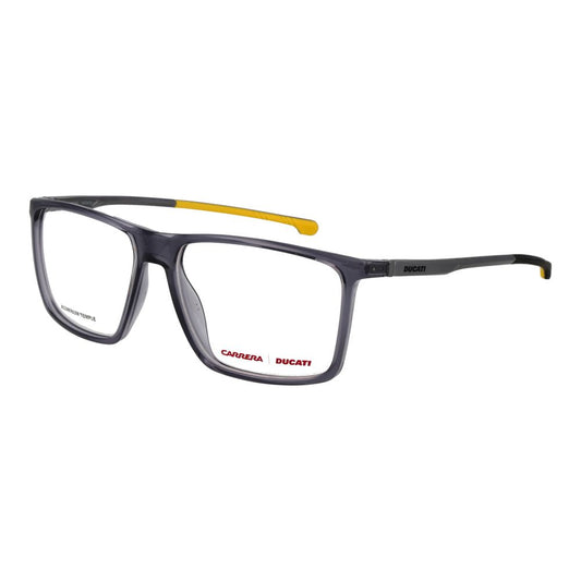 Eyeglasses Frames by Carrera Ducati for men in polyamide & plastic gray features a refined silhouette, showcasing a refined gray coloured frame and full-frame frame design for a sophisticated, premium look.