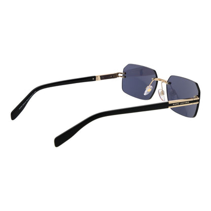 Sunglasses by Marc Jacobs for men in metal & plastic gray & gold features an timeless rectangle rimless frame design with gold coloured frame frames and category-3-dark-tint lens for a timeless finish.