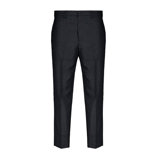 Trousers by Autore for men in cashmere lana & merino wool blue & gray features a artisanal silhouette, showcasing a sophisticated regular-fit with a long and mid rise for a artisanal finish.