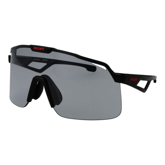 Sunglasses by Carrera Ducati for men in polyamide & plastic and black & gray presents a enviable silhouette, featuring black coloured frame and rimless mono-lens frame design with category-1-light-tint lens for a enviable look.