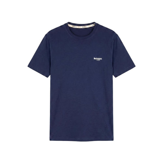 Activewear T-Shirt by Baldinini Trend for men in cotton blue features an ergonomic design with breathable-design, highlighting a ergonomic length and ergonomic crew neckline for a high-performance look.
