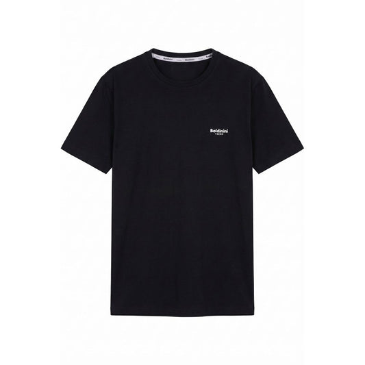 T-Shirt by Baldinini Trend for men in cotton black features an on trend silhouette, perfectly showcasing a on trend and crew neckline for an elevated aesthetic.