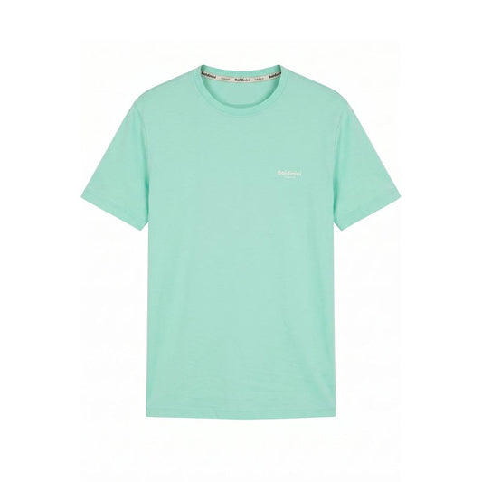 T-Shirt by Baldinini Trend for men in cotton bicolour & green showcases a unassuming silhouette, artfully detailed with a refined crew neckline and unassuming for a sophisticated, contemporary look.