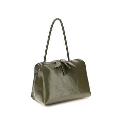 Shoulder Bag by The Attico for women in bos taurus calf patent & suede leather bicolour features a effortless chic silhouette with a secure , ample built-in-compartments & internal-pockets, and versatile shoulder-strap & handle for a effortless chic finish.