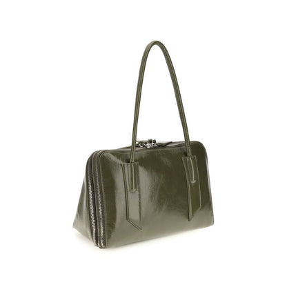 Shoulder Bag by The Attico for women in bos taurus calf patent & suede leather bicolour features a enviable silhouette, showcasing a secure , ample built-in-compartments & internal-pockets, and enviable shoulder-strap & handle for a enviable finish.