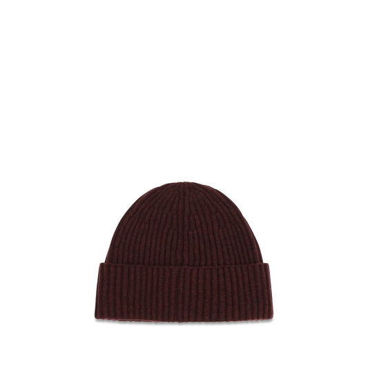 Beanie Hat by Brunello Cucinelli for men in cashmere bordeaux features a refined luxury silhouette, artfully capturing the essence of the refined luxury Cashmere Beanie Hat design for a sophisticated, premium look.