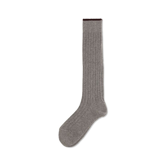 Socks by Brunello Cucinelli for men in cashmere gray presents a perennial silhouette, artfully capturing the refined essence of the perennial Men's Cashmere Socks design with a perennial finish.