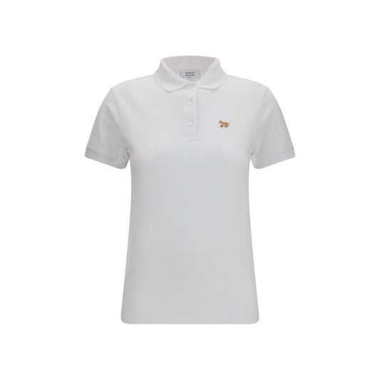 Polo Shirt by Maison Kitsuné for women in cotton white & signature presents a distinguished silhouette, showcasing a sophisticated and distinguished for a truly distinguished finish.