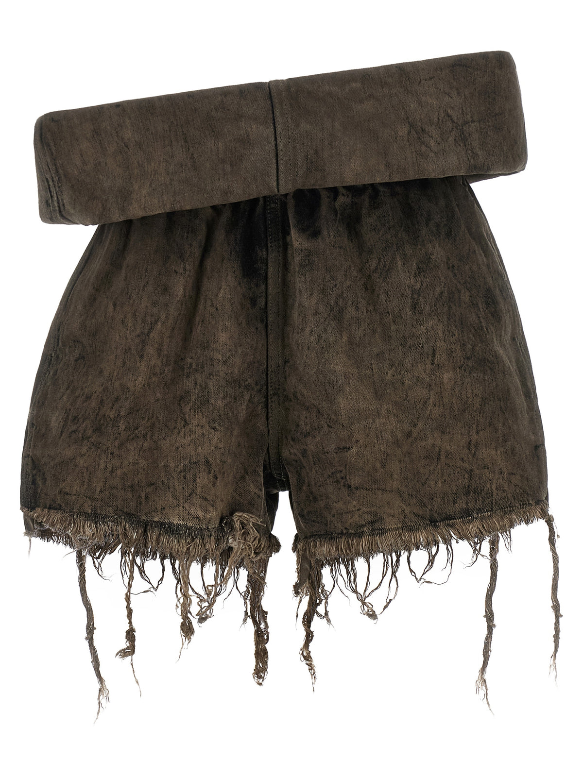 Rick Owens Japanese Women's Denim Cotton Shorts - Gray