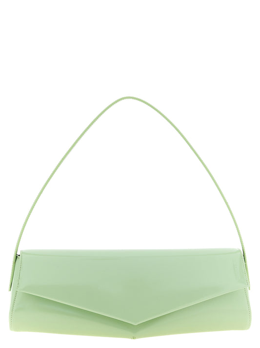 Shoulder Flap Bag by Jil Sander for women in bos taurus calfskin leather bicolour & green features a enviable silhouette, showcasing a secure flap, ample , and enviable shoulder-strap & handle for a enviable finish.