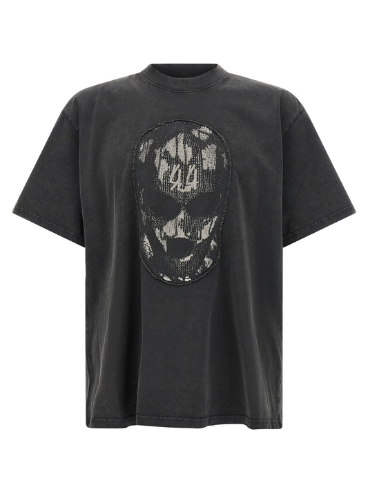 T-Shirt by 44 Label Group for men in cotton black & print showcases a dramatic silhouette, elegantly detailed with a dramatic and for a truly dramatic finish.