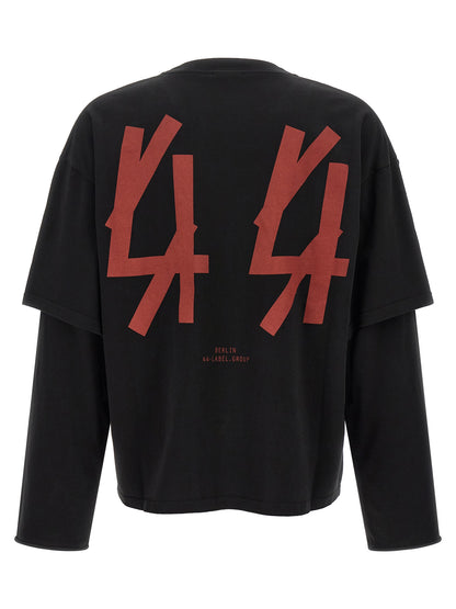 44 Label Group Black Cotton T-Shirt