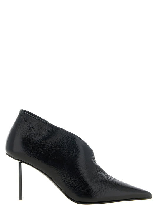 Ankle Boots by LE SILLA for women in leather & metal black features an high-performance silhouette, showcasing the sophisticated design of the Women's Leather & Metal Ankle Boots with a and a refined .