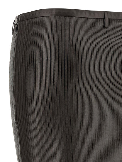 Tom Ford Brown Lamb Leather Midi Skirt