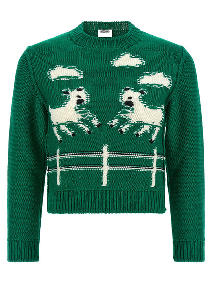 Moschino Bicolor Virgin Wool Cardigan