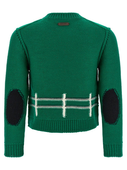 Moschino Bicolor Virgin Wool Cardigan